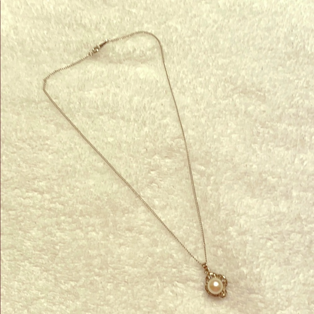 18KGP gold-plated and pearl necklace